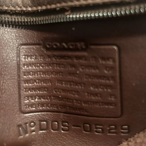 Vintage 2000 COACH Unisex Mahogany Brown Leather Backpack Large #0529 Drawstring